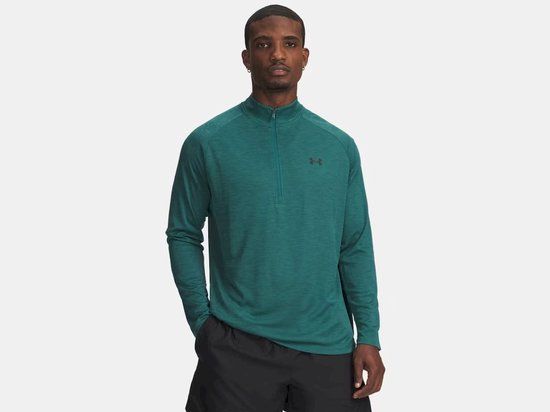 UNDER ARMOUR - ua tech textured 1/2 zip-grn - Training sweater heren - Groen