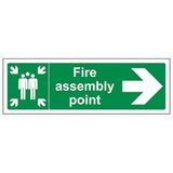 VSafety Fire montagepunt pijl rechts teken - 300mm x 100mm - 2mm stijf plastic