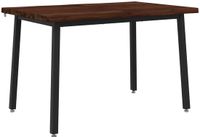 vidaXL Eettafel Massief Acacia Hout Donkerbruin en Zwart 140 x 70 x 75 cm