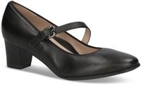 Caprice Dames Pumps 9-22310-44 Zwart Leer Blokhak 5-7 cm Maat 40.5 EU