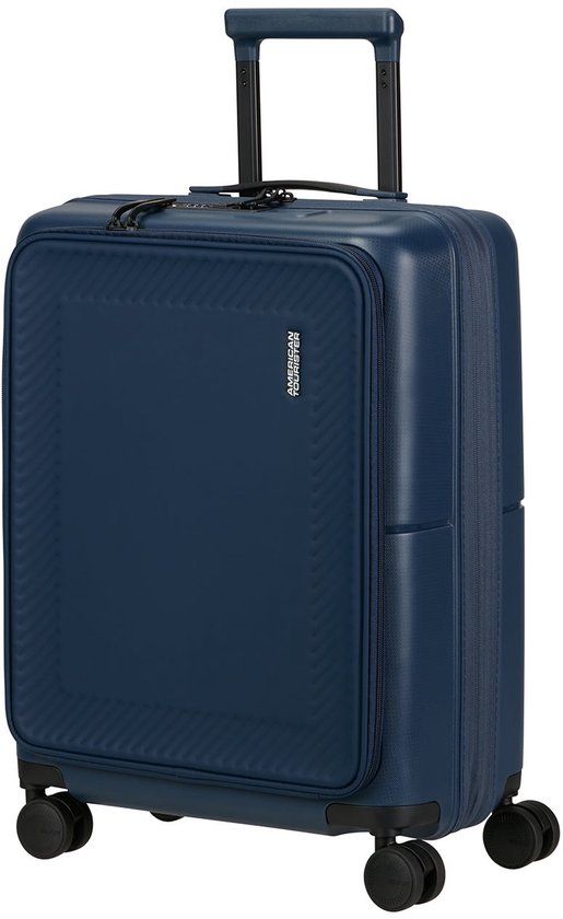 American Tourister DashPop spinner 55 cm handbagage koffer uitbreidbaar midnight blue