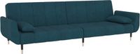 vidaXL Slaapbank 2-zits met 2 kussens fluweel blauw