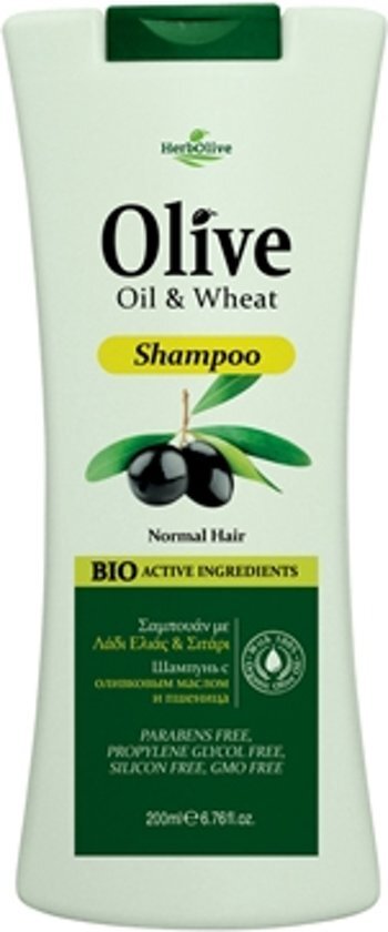 HerbOlive Shampoo voor Dagelijks Gebruik 100% Biologisch geteelde producten - Parabenen vrij - Vaseline vrij - Minerale Olie vrij - Propyleenglycol vrij