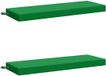vidaXL Coussins de banc SOEST 2 pièces 100% Polyester Vert 100 x 40 x 8 cm