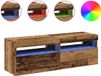 vidaXL Tv-meubels met LED-verlichting 2 stuks bewerkt hout oud hout
