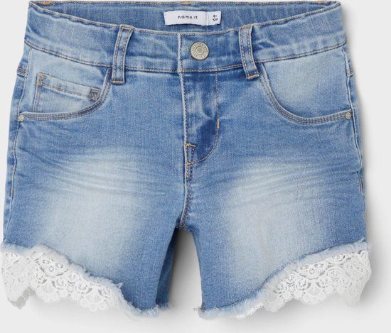 Name it Shorts SALLI Meisjes 122 Medium Blue Denim