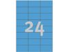 Avery Etiket Avery 3449 70x37mm blauw 2400stuks