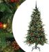 vidaXL Kunstmatige Hinged Kerstboom met 150 LED Groen 150 cm PE en PVC