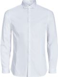 Jack & Jones Premium Heren Overhemd Parma Wit Satijn Super Slim Fit - XL