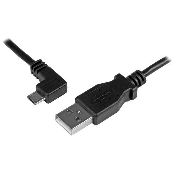 StarTech.com Micro-USB Oplaad en sync kabel M/M linksgehoekte Micro-USB 24 AWG 0.5 m