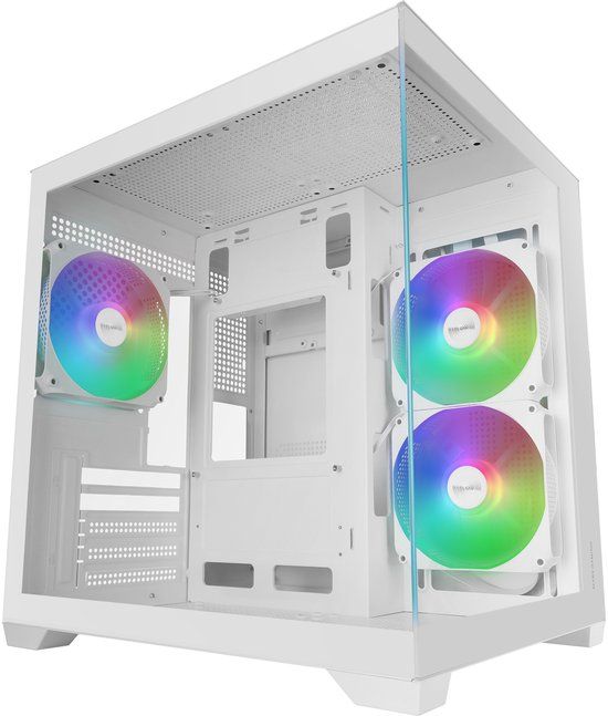 Mars Gaming MCVIEW3W computerbehuizing Mini Tower Wit