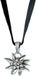 Merkloos Oktoberfest Edelweiss ketting - zilver/zwart