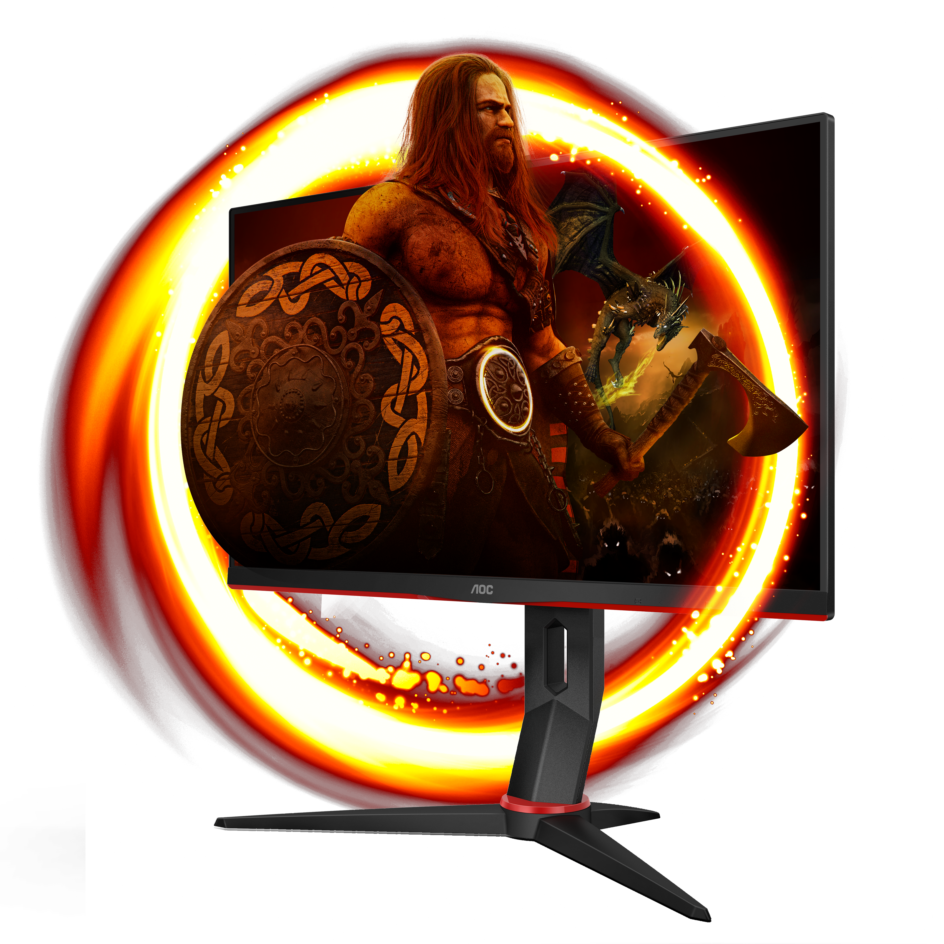 AOC 24G2SU/BK - 23.8 inch Full HD Gaming Monitor - 165Hz, VA, 1ms, G-Sync Compatible