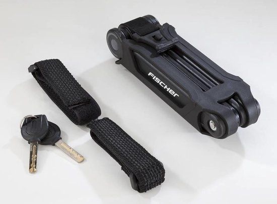 Fischer Inklapbaar fietsslot - Zwart - Vouw