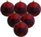 Decoris Kerstbal - 6x - donkerrood - groot - 20 cm - kunststof - glans