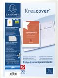 Porte Exacompta 12x Kreacover® Personaliseerbare showalbums harde PP met vaste rug - 30 tassen - 60 zichten - A4 - Wit