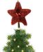 Kaemingk B.V. Kerstboom piek - Ster - Rood - Kunststof - 23 cm