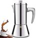 Omgoods - Cafetière Moka en acier inoxydable pour 4 tasses, avec poignée de haute qualité