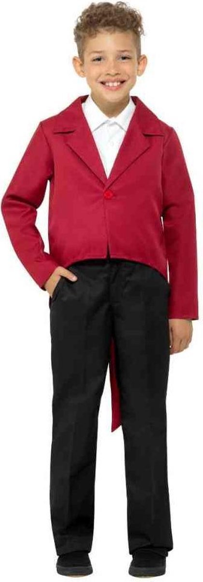 Smiffys Kinder Kostuum -Kids tm 9 jaar- Tailcoat Rood