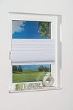 K-home Klemmfix geplooide Palma wit 60 x 130 cm
