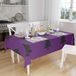 Bonamaison Tafelkleed, Anti-Mold, Sneldrogend, Waterdicht, 100% Polyester Tafellaken, Paars, zwart, 140 x 160 Cm