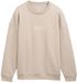 TOM TAILOR DENIM Tom Tailor Mannen Trui Sweater Met Tekst 1045579xx12 Beige Katoen/Polyester Maat S