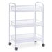 Zeller 17721 etagetrolley, mesh, 43,5 x 26 x 62,5 cm, wit, 1 - verpakking