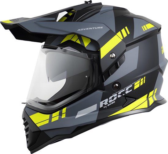 Rocc 500 Endurohelm - Zwart Mat/geel - M
