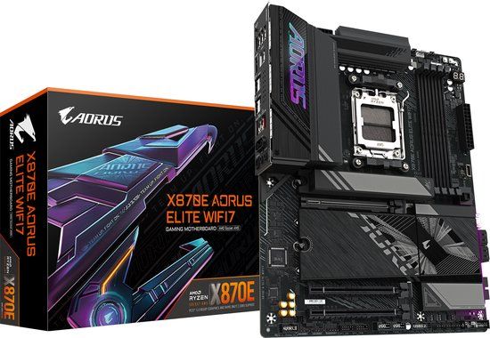 Gigabyte X870E A ELITE WIFI7 - ATX Motherboard - Socket AM5 - DDR5 - USB4 - Wi-Fi 7