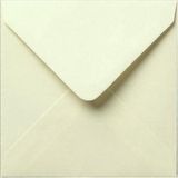 Merkloos / Sans marque Paper GIfts B.V. Luxe Vierkante enveloppen - 200 stuks - Créme / Ivoor - 16x16 cm - 100grms