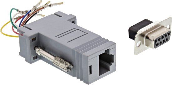 InLine® Adapter, 9-pin Sub D female naar RJ45 female