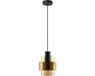 Freelight Hanglamp Chiasso 1 lichts Ø 14 cm zwart goud