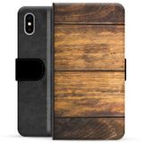 Apple Étui Portefeuille Premium iPhone X / iPhone XS - Bois