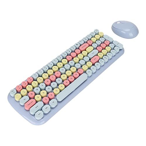 Rii RK200 Ensemble Clavier Souris sans Fil bureautique Clavier de Bureau 2.40Ghz AZERTY(Version