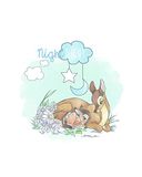 Komar Disney-wandafbeelding van Komar | Bambi Good Night, kinderkamer, babykamer, decoratie, kunstdruk, afmetingen 40 x 50 cm (breedte x hoogte) | zonder lijst | WB012-40x50, kleurrijk, 40 x 50 cm