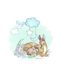 Komar Disney-wandafbeelding van Komar | Bambi Good Night, kinderkamer, babykamer, decoratie, kunstdruk, afmetingen 40 x 50 cm (breedte x hoogte) | zonder lijst | WB012-40x50, kleurrijk, 40 x 50 cm