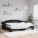 Maison Exclusive Lit gigogne extensible avec matelas, noir, 80x200 cm, tissu
