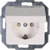 Kopp Milano Wandcontactdoos met Afdekklep, Randaarde, Inbouw, Wit, 914913081