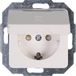 Kopp Milano Wandcontactdoos met Afdekklep, Randaarde, Inbouw, Wit, 914913081