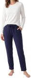 Schiesser Dames pyjama Mix & Relax blauw / crème