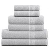 Komfortec Handdoekenset 6-delig, 100% Katoen | 2 Badhanddoeken 70x140 cm, 2 Handdoeken 50x100 cm, 2 Gastendoekjes 30x50 cm, Zacht & Hoog Absorberend, OEKO-TEX STANDARD 100