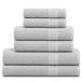 Komfortec Handdoekenset 6-delig, 100% Katoen | 2 Badhanddoeken 70x140 cm, 2 Handdoeken 50x100 cm, 2 Gastendoekjes 30x50 cm, Zacht & Hoog Absorberend, OEKO-TEX STANDARD 100