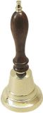 Messing Bol Messing Handbel - Tafelbel - Receptiebel - IJscoman bel - Butler bel - School bel - Balie bel - 18 cm