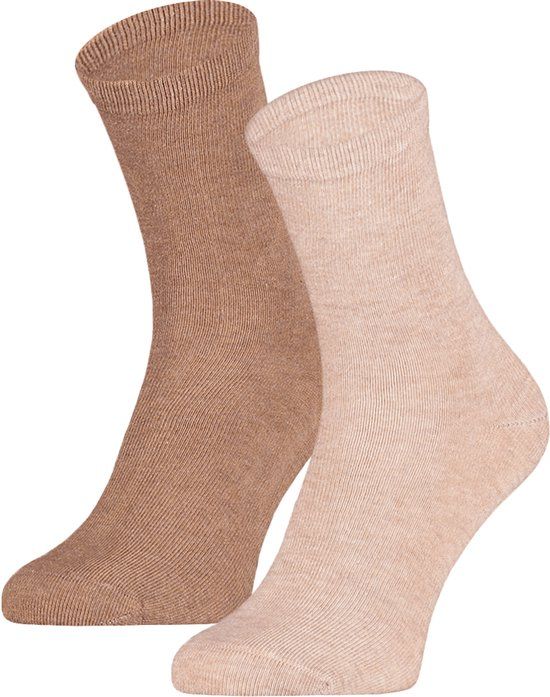 Yellow Moon Katoenen kindersokken effen – Beige assorti – 31-34