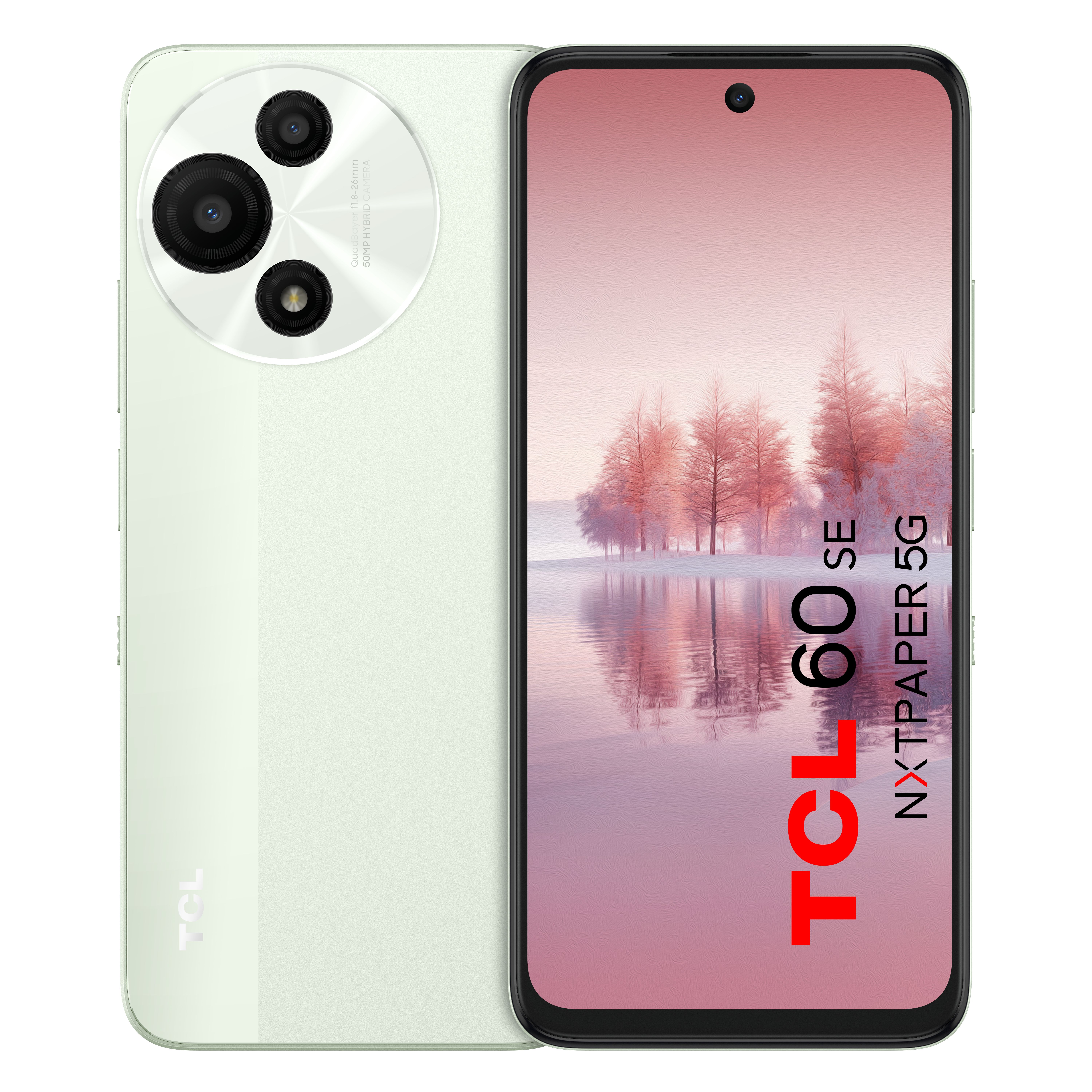 TCL 60 SE NXTPAPER 5G 17 cm (6.7") Android 15 USB Type-C 8 GB 256 GB 5200 mAh Groen, Muntkleur