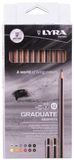 Lyra Graduate - Metal Box 12 Pcs Graphite Pencils