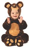 Rubies Teddy Teddy kostuum voor jongens en meisjes, babymaat 1-2 jaar, aap bruin met muts, origineel Rubies voor Halloween, Kerstmis, carnaval en verjaardag