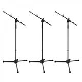 G4M Gear4music G4M Telescopische Boommicrofoonstandaard, 3 Stuks