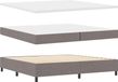 Maison Exclusive - Lit boxspring avec bandes lumineuses LED, taupe, 200 x 200 cm, tissu