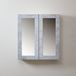 Hudson Reed Cluo Moderne Spiegelkast Hoekmontage 60cm x 65cm - Béton Gris | Poignées profilées en Chrome